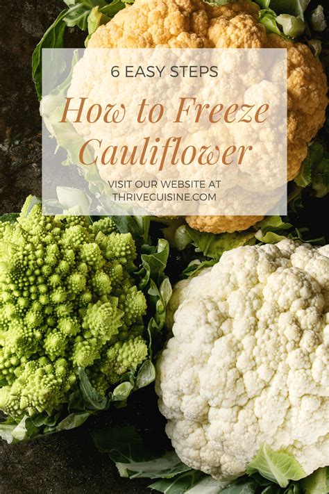 How To Freeze Cauliflower 6 Easy Steps Cauliflower Frozen Freezing Vegetables