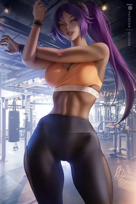 Yoruichi At The Gym Olchas Nudes By Mysterious Craft