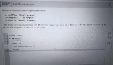 Solved Feedback CHALLENGE ACTIVITY 1 4 1 Basic Syntax Chegg