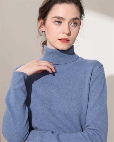 High Quality Pure Cashmere Sweater Pullover High Collar Turtleneck