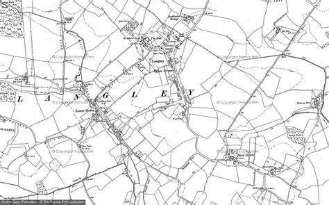 Historic Ordnance Survey Map Of Langley