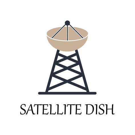 Colored Satellite Dish Vector Icon Illustration 23040596 Vector Art At