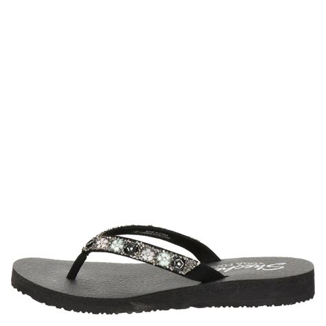 Skechers Cali Meditation Slippers Voor Dames Zwart Nelsonnl