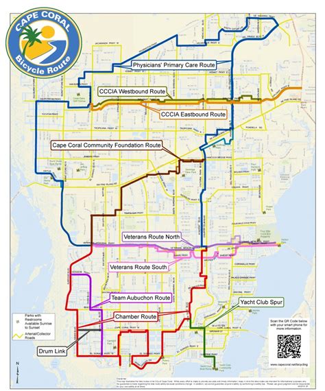 Cape Coral Bicycling Information For Visitors - Map Of Florida ...