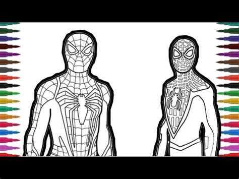 SPIDER MAN Coloring Pages Spider Man PS5 Miles Morales Piter Parker