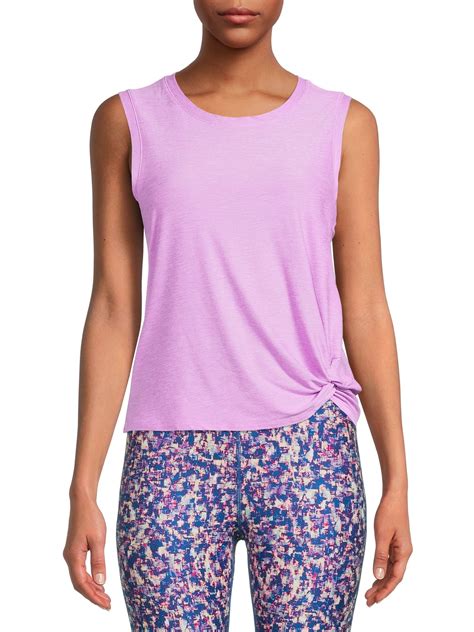 Avia Womens Side Twist Active Tank Top