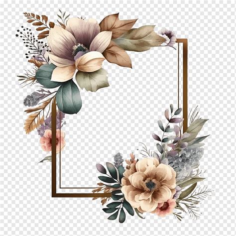 Marco Floral Acuarela Png PNGWing