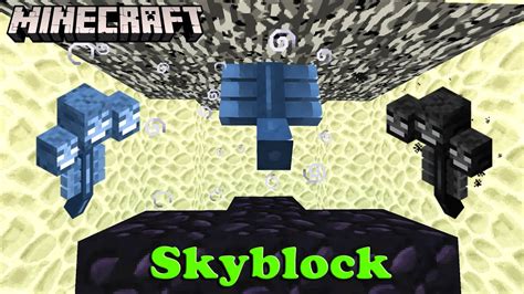 How To Fight The Wither Boss In Survival Skyblock Easy Way 15 YouTube