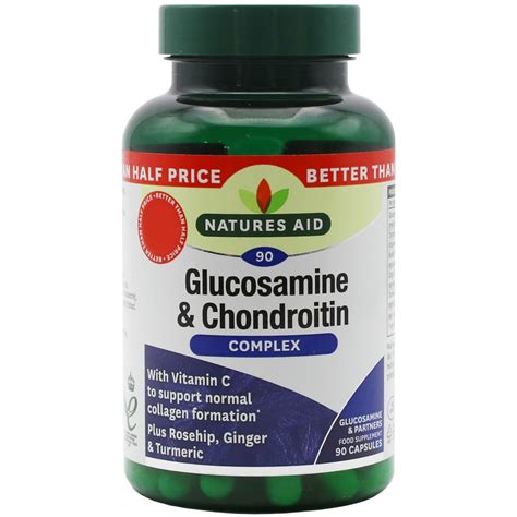 Natures Aid Glucosamine 500mg And Chondroitin 100mg Complex 90 Capsules