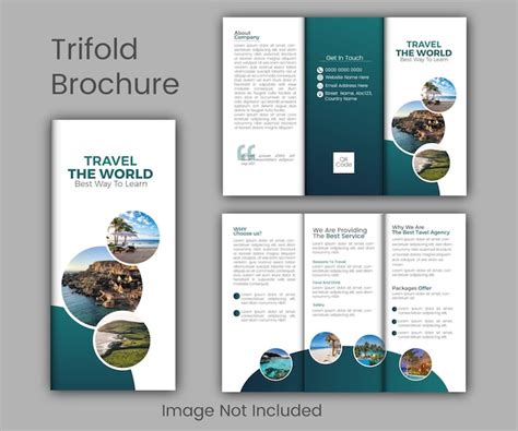 Premium Vector Travel Trifold Brochure Design