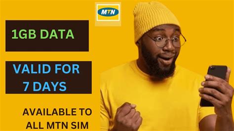 Mtn New Data Plan Get 1gb Now Valid For 7 Days Only Youtube