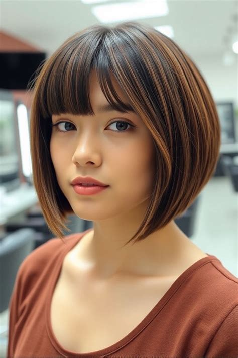 Gorgeous Hair Colours For The Fall Season Sleek Blunt Bob With