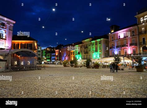 Locarno By Night Stock Photo Alamy