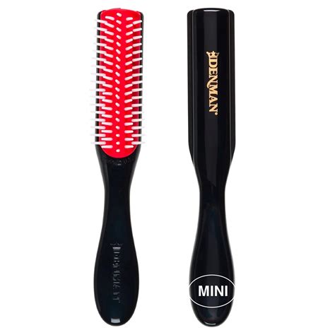 Denman Curly Hair Brush D14 Black 5 Row Styling Brush For Detangling