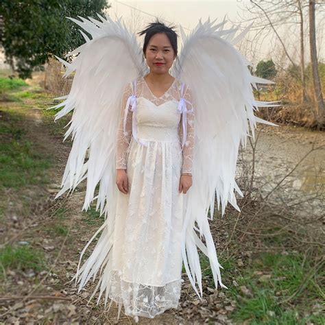 White Large Angel Wings Costume Photo Shoot Costume Cosplay Etsy