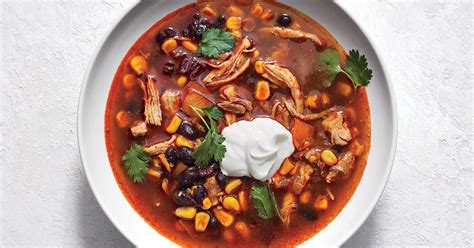 Slow Cooker Tex Mex Chicken And Black Bean Soup Recipe Cooking Light