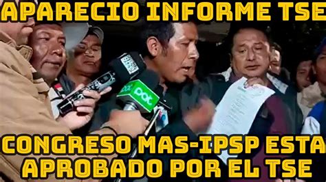 Pacto Unidad De Bolivia En Conferencia Dio Conoser Que Congreso Mas Ipsp Es Legal Y Esta