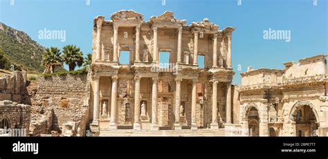 The ancient library of Ephesus in Turkey Stock Photo - Alamy