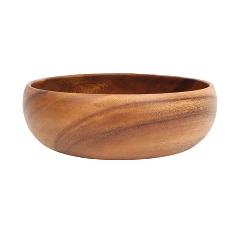 Premier Housewares Acacia Wood Salad Bowl Large Hand Carved Salad Bowl