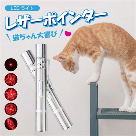 送料無料 猫 おもちゃ 猫じゃらし 多機能 USB充電式 レーザーポインター LEDライト 猫用 玩具 ねこグッズ 懐中電灯 猫グッズ ライト