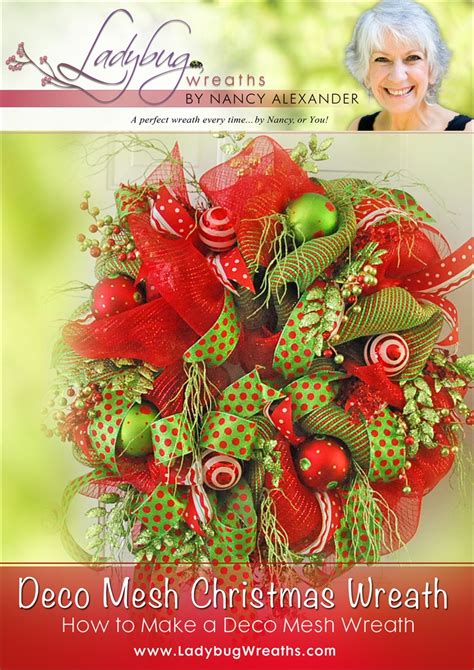 Deco Mesh Christmas Wreath - Ladybug Wreaths Shop