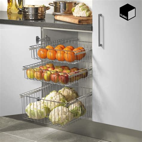 Details About Kitchen Vegetable Baskets Pull Out Mm High Mm Unit