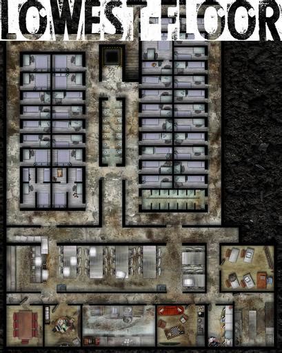 Fallout RPG map : Post-apocalyptic Vault 13 battlemaps | Roll20 ...