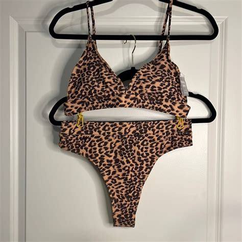 Double Zero Swim New Tags Double Leopard Print Bikini Poshmark