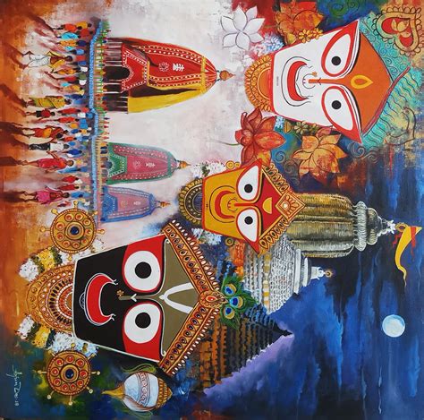 Buy Painting Jagannath Rath Yatra Artwork No 14591 By Indian Artist