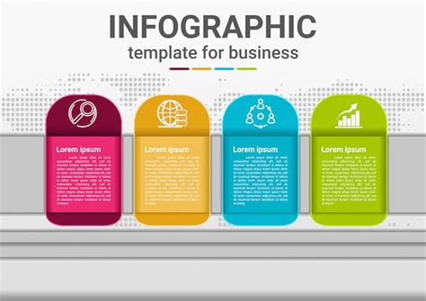 Infografiken Business Schritte Zum Erfolg Premium Vektor