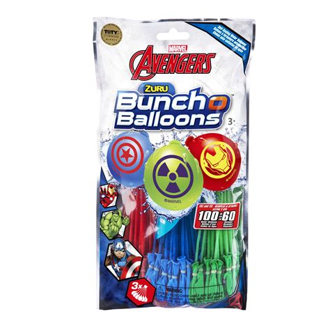 Marvel Bunch O Balloons Self Tie Water Balloons 3 Bunches 100 Total