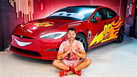 HE CONVERTIDO MI TESLA EN RAYO MCQUEEN TheGrefg YouTube