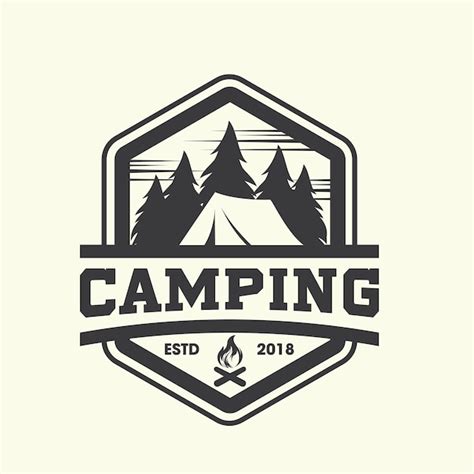 Premium Vector | Hipster camping logo vector