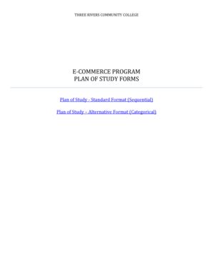 Fillable Online Trcc Commnet E Commerce Program Plan Of Study Forms