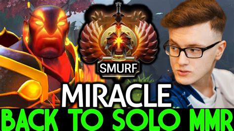 MIRACLE Ember Spirit Pro Player Back To Solo MMR Smurf Game 7 22 Dota