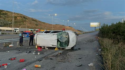 Sarıyer de feci kaza Otomobil takla attı Bir çocuk hayatını kaybetti