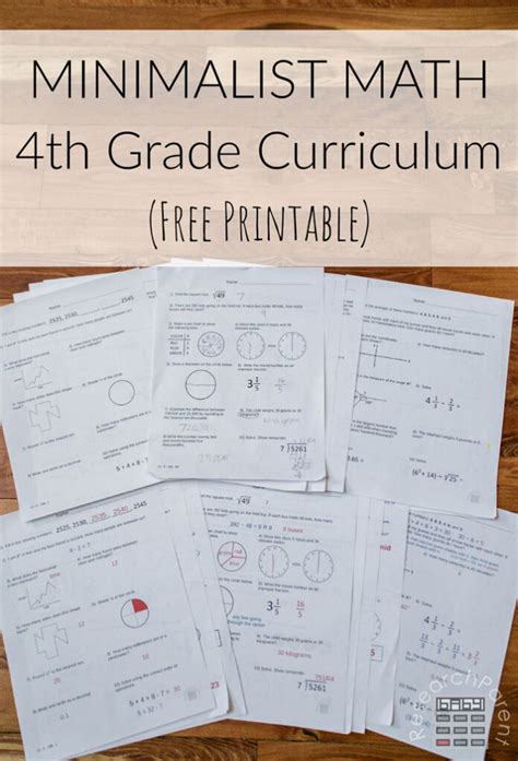 Fourth Grade Minimalist Math Curriculum - ResearchParent.com