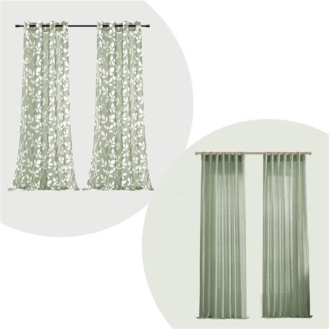 Amazon Xtmyi Sage Green Linen Curtains Inch Length Bundle With