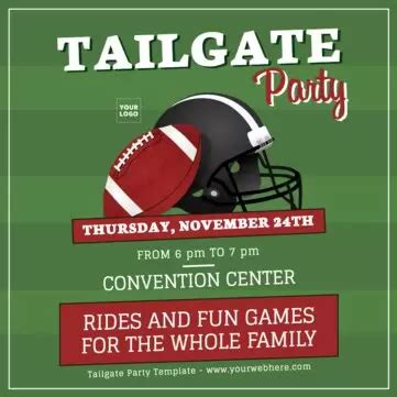 Editable Tailgate Party Flyer Templates