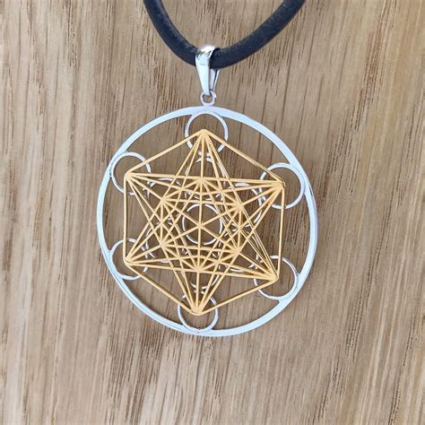 Metatrons Cube Silver Gold Pendant Sacred Geometry Etsy In 2021