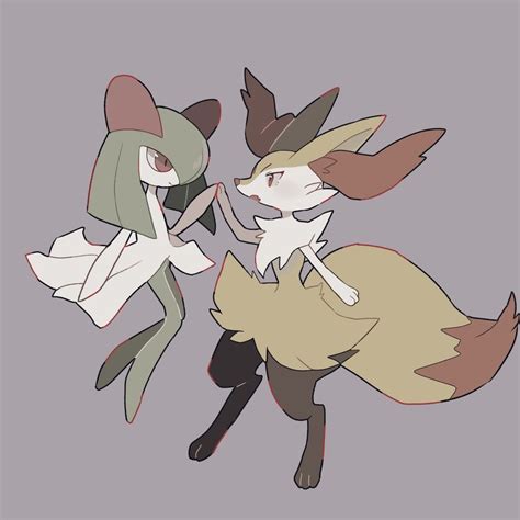 Braixen And Kirlia Pokemon Drawn By Kurosukekrsk8x8x Danbooru