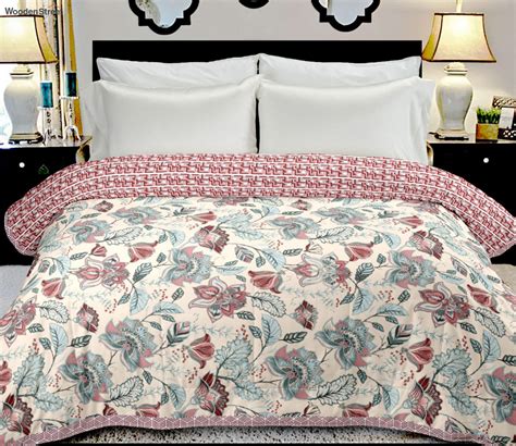 Buy Multi Floral Cotton Screen Print Single Bed Reversible AC Dohar