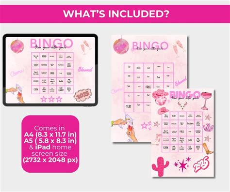 2025 Vision Board BINGO Cards Template For New Year S Resolution