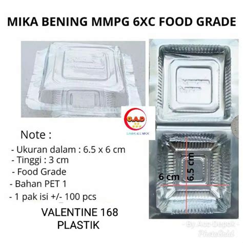 Jual Mika Plastik Bening Isi Pcs Kue Pudding Makanan Food Grade