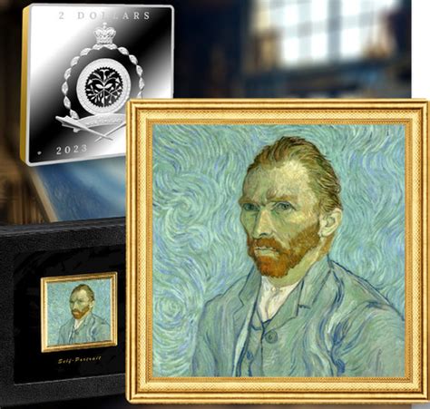 2023 Niue Vincent Van Gogh - Self Portrait 170th Anniversary 2 oz ...