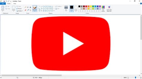 How To Create A Youtube Logo Using Ms Paint Youtube