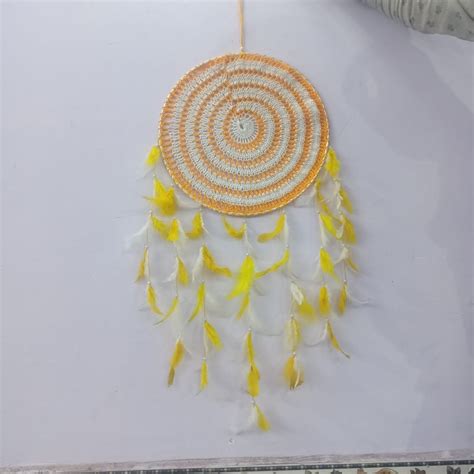 Yellow Or White Dream Catcher For Decoration Size Inch Ka Ring At