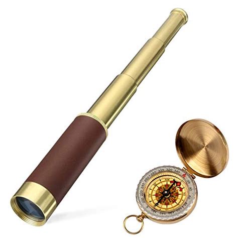 Aubric Retro Pirate Telescope Zoomable 25x30 Spyglass Portable