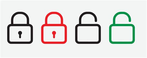 Lock Icon Set Vector Illustration. Flat Lock Icon Sign, Lock Icon in ...