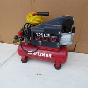 Lot 201 Craftsman 2 Gal 1 5HP Air Compressor NorCal Online Estate